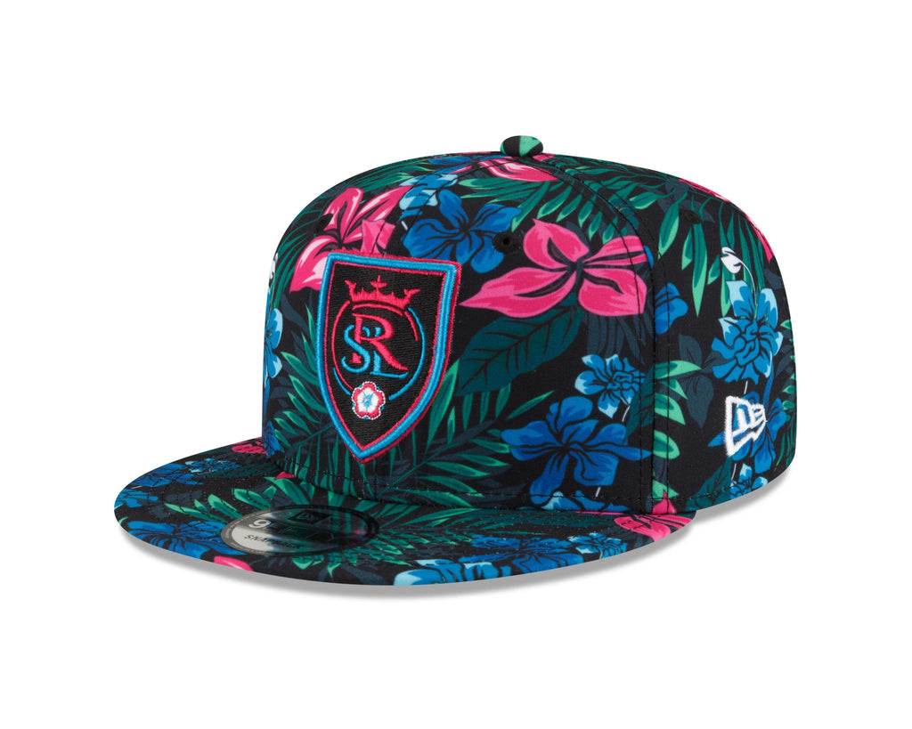 Men's Miami Marlins New Era Pink Floral 9FIFTY Snapback Hat